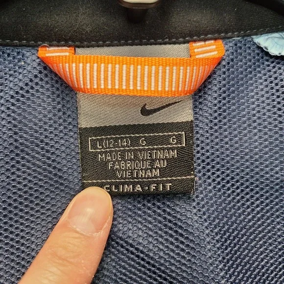 Nike 1/2 Zip Pullover Windbreaker Clima-Fit Jacket Womens LARGE Blue Golf Vented - Picture 4 of 15